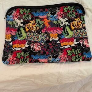 Disney Mickey Mouse Graffiti Laptop Sleeve - Black, Red, Green, Blue